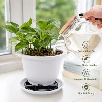 Thickened Breathable Plant Pot Riser Stand - Single Unit for Elevating Flower Pots and Preventing Water Accumulation in Home Gardening