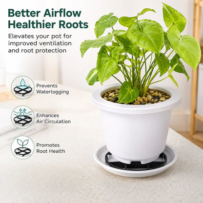 Thickened Breathable Plant Pot Riser Stand - Single Unit for Elevating Flower Pots and Preventing Water Accumulation in Home Gardening