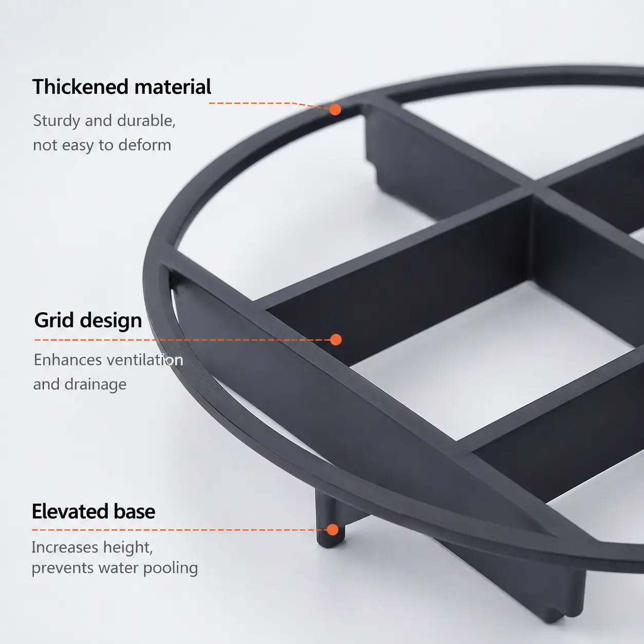 Thickened Breathable Plant Pot Riser Stand - Single Unit for Elevating Flower Pots and Preventing Water Accumulation in Home Gardening