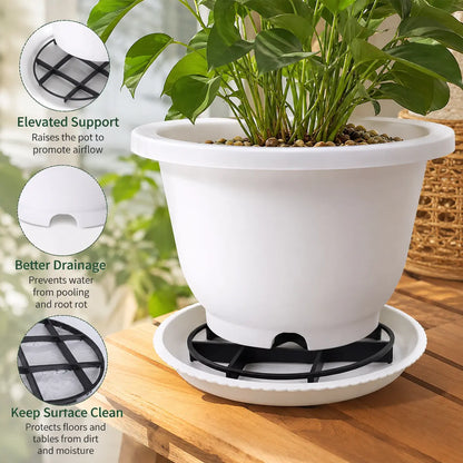 Thickened Breathable Plant Pot Riser Stand - Single Unit for Elevating Flower Pots and Preventing Water Accumulation in Home Gardening